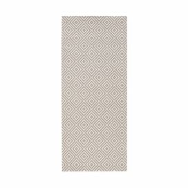 Sivý vonkajší koberec Bougari Karo, 80 × 200 cm