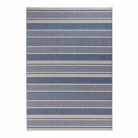 Modrý vonkajší koberec Bougari Strap, 160 x 230 cm