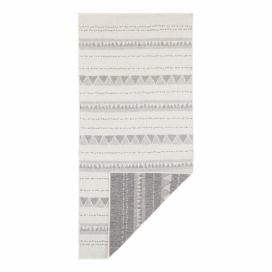Sivo-krémový vonkajší koberec Bougari Bahamas, 80 x 250 cm