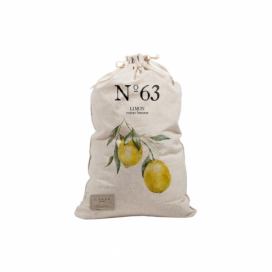 Látkový vak na prádlo Linen Couture Bag Lemons, výška 75 cm