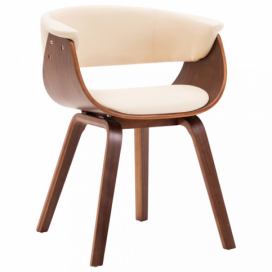Jedálenská stolička ohýbané drevo Dekorhome Hnedá / krémová