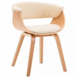 Jedálenská stolička ohýbané drevo Dekorhome Krémová / svetlohnedá