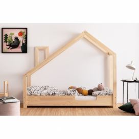 Domčeková posteľ z borovicového dreva Adeko Luna Carl, 80 x 140 cm