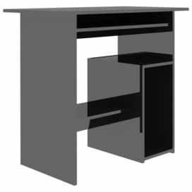 Počítačový stôl 80x45 cm Dekorhome Čierna lesk