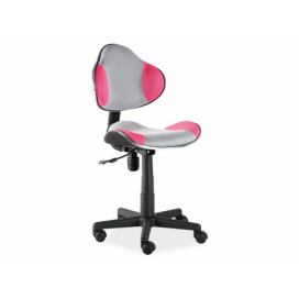 Signal Kancelárska stolička Q-G2 ružovo/šedá