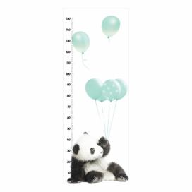 Nástenná samolepka s meradlom výšky Dekornik Minty Panda, 60 x 160 cm