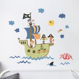 Nástenné detské samolepky Ambiance Pirate Ship