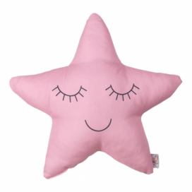 Detský vankúšik s prímesou bavlny v ružovej farbe Mike & Co. NEW YORK Pillow Toy Star, 35 x 35 cm
