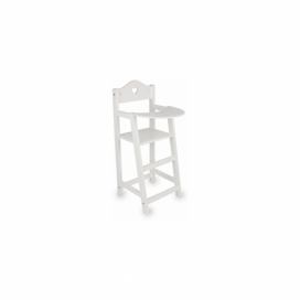 Biela drevená stolička pre bábiky Legler Doll\'s