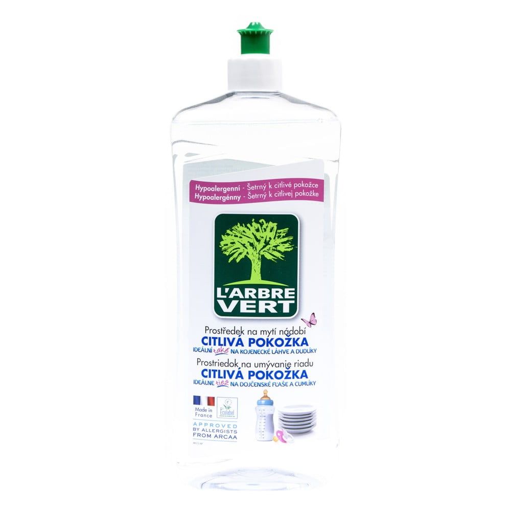 Ekologický prostriedok na umývanie riadu pre citlivú pokožku L´Arbre Vert Sensitive, 2x750 ml - Bonami.sk