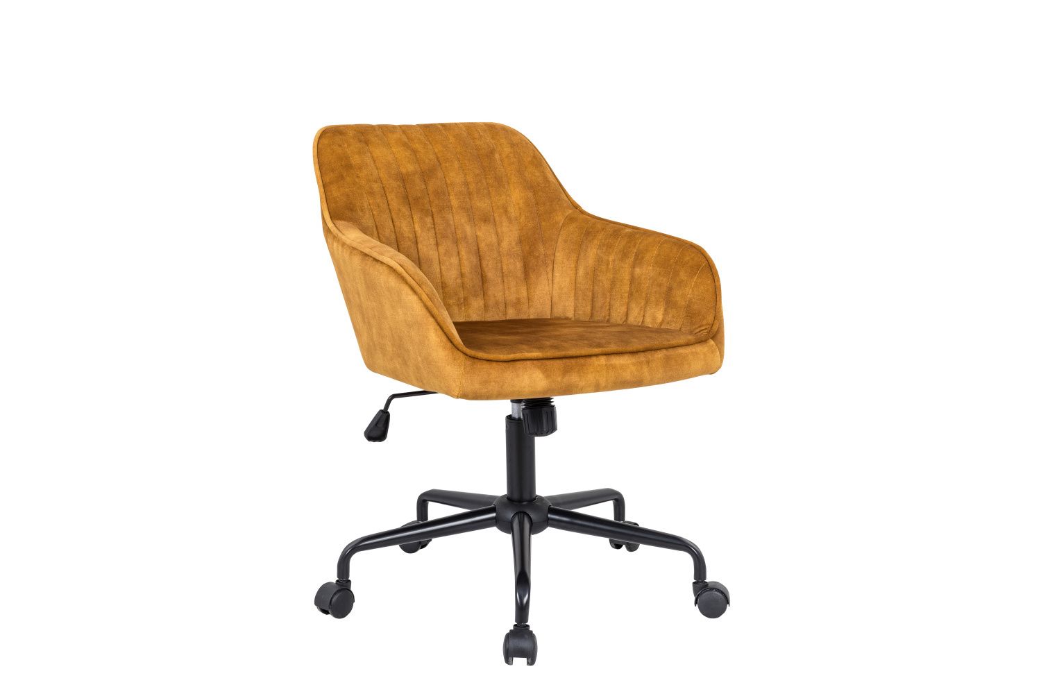 LuxD Dizajnová kancelárska stolička Esmeralda horčicový zamat - ESTILOFINA.SK