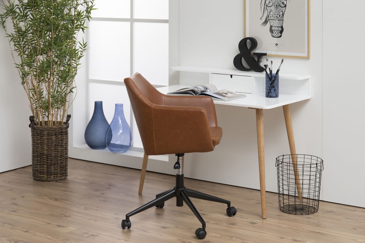 Dkton Dizajnová kancelárska stolička Norris, brandy five - ESTILOFINA.SK