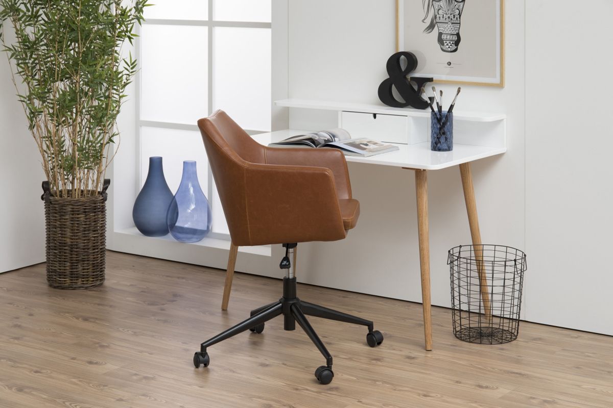 Dkton Dizajnová kancelárska stolička Norris, brandy - ESTILOFINA.SK
