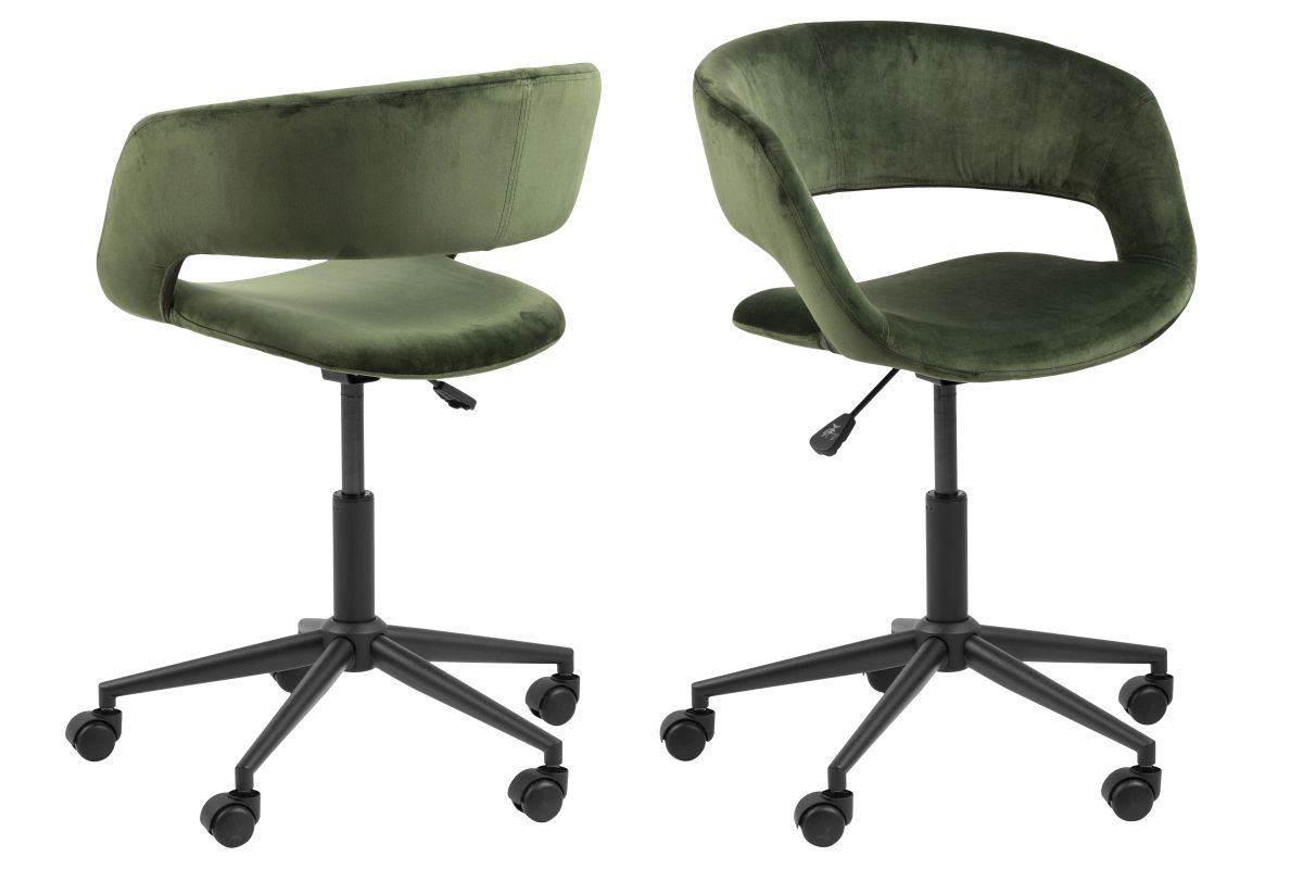Dkton Dizajnová kancelárska stolička Natania, lesno zelená - ESTILOFINA.SK