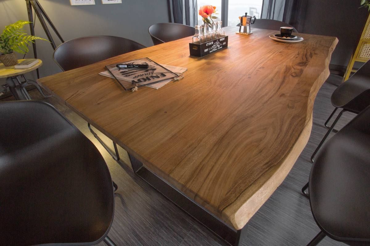 LuxD Dizajnový jedálenský stôl Massive 140 cm divá akácia - ESTILOFINA.SK