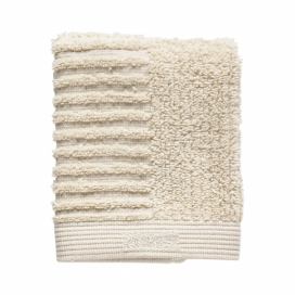Béžový bavlnený uterák na tvár Zone Classic, 30 x 30 cm