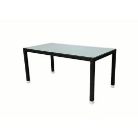 DEOKORK Záhradný ratanový stôl NAPOLI 160x80 cm (hneda)