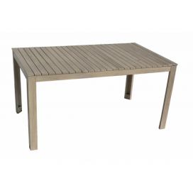 DEOKORK Záhradný stôl obdĺžnikový CHESTERFIELD (sivá patina)