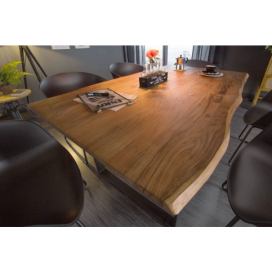 LuxD Dizajnový jedálenský stôl Massive 140 cm divá akácia 