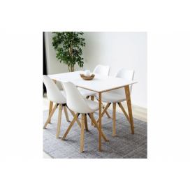 Norddan Dizajnový jedálenský stôl Carmen, prírodný / biely 