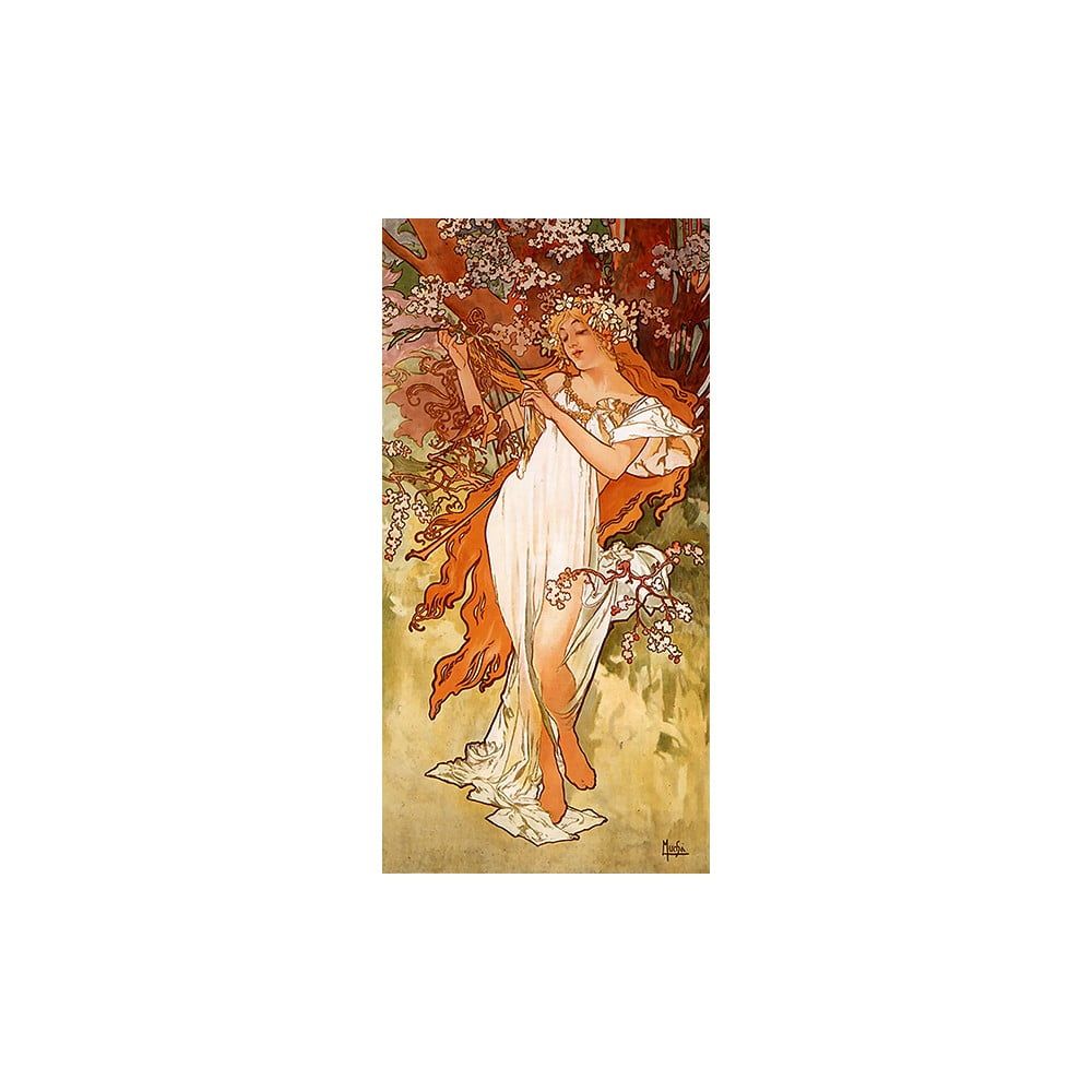 Reprodukcia obrazu Alfons Mucha - Spring, 80 x 30 cm - Bonami.sk