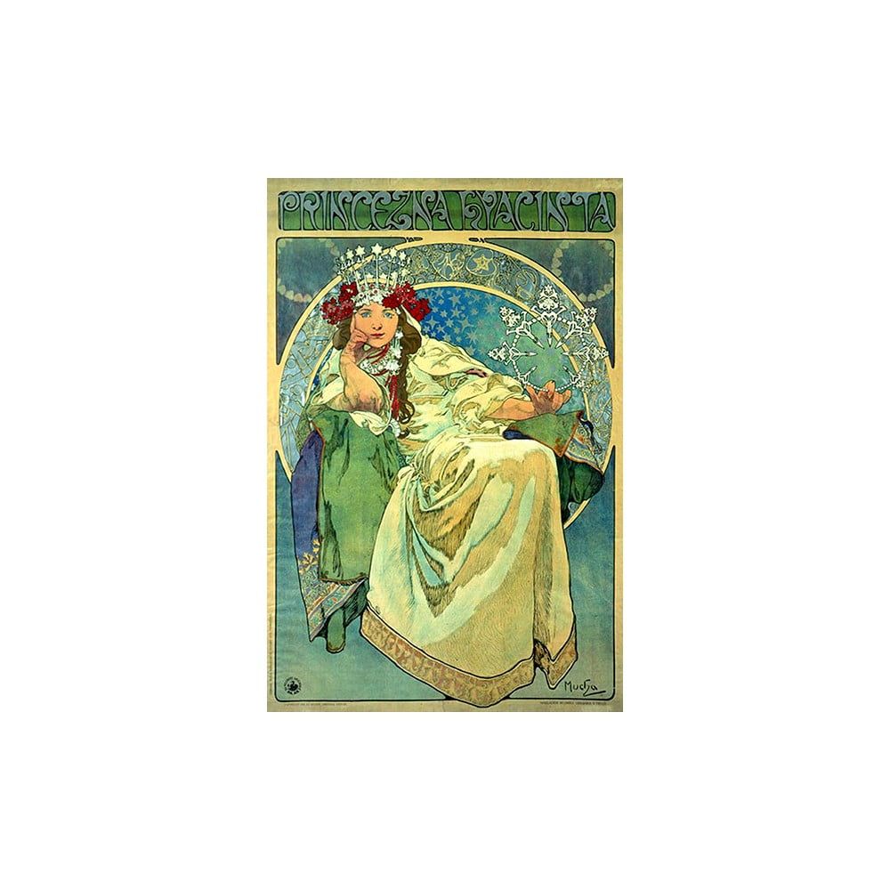 Reprodukcia obrazu Alfons Mucha - Princess Hyazin, 60 x 40 cm - Bonami.sk