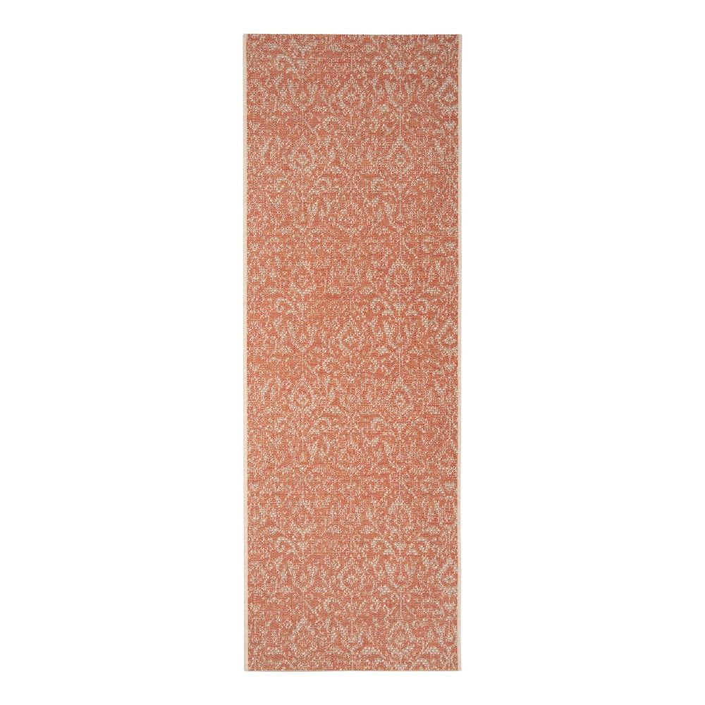 Oranžovo-béžový vonkajší koberec Bougari Hatta, 70 x 200 cm - Bonami.sk