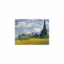 Reprodukcia obrazu Vincent van Gogh - Wheat Field with Cypresses, 60 x 45 cm