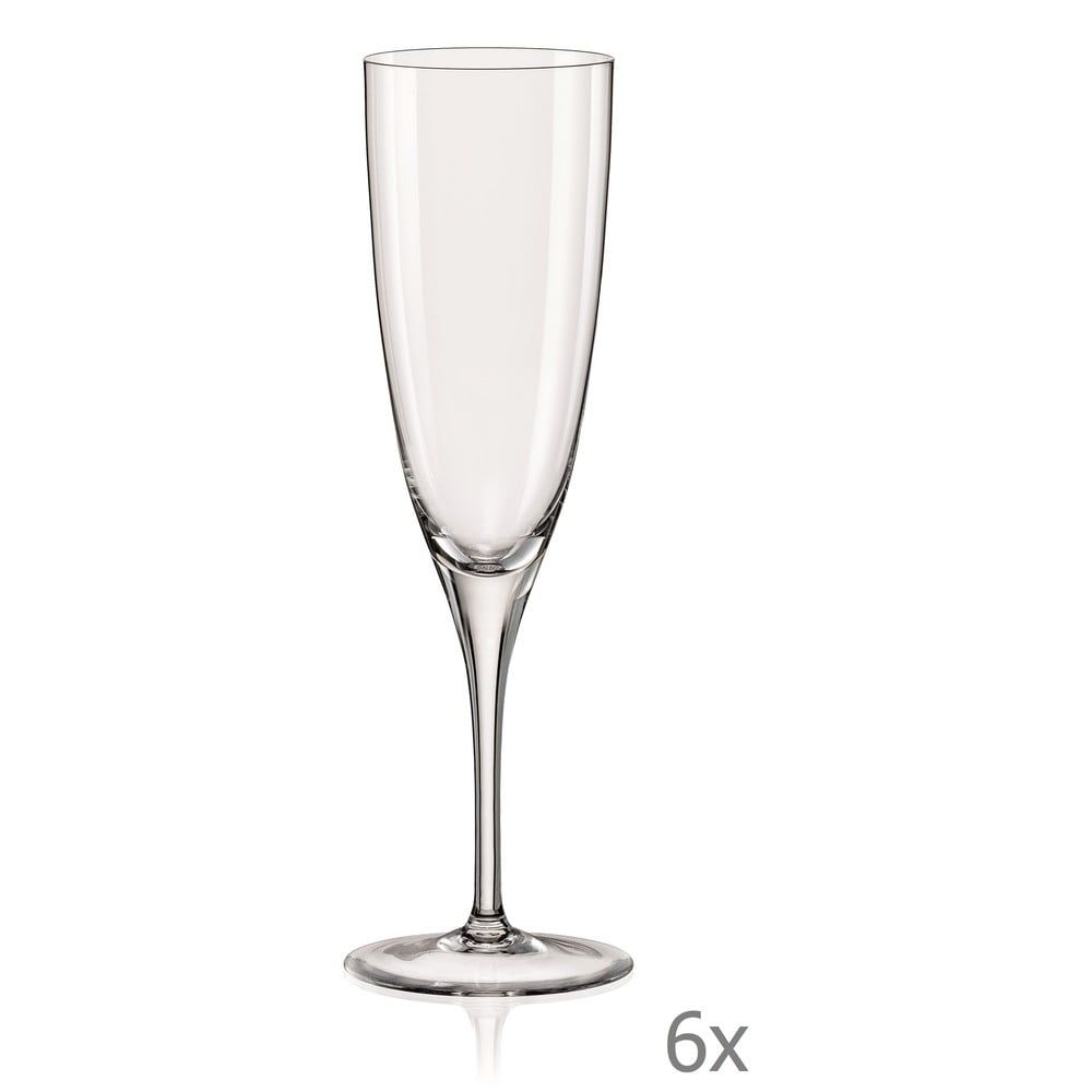 Súprava 6 pohárov na šampanské Crystalex Kate, 220 ml - Bonami.sk