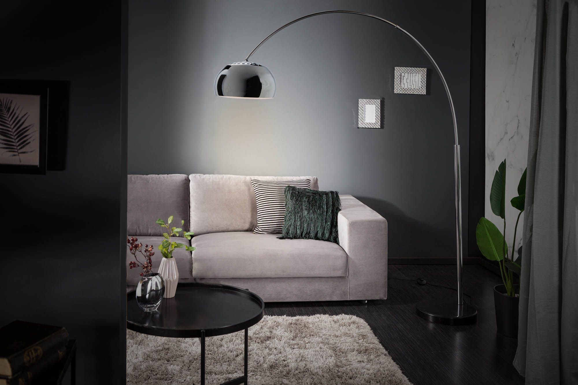 LuxD 16769 Dizajnová stojanová lampa Arch chróm Stojanové svietidlo - ESTILOFINA.SK