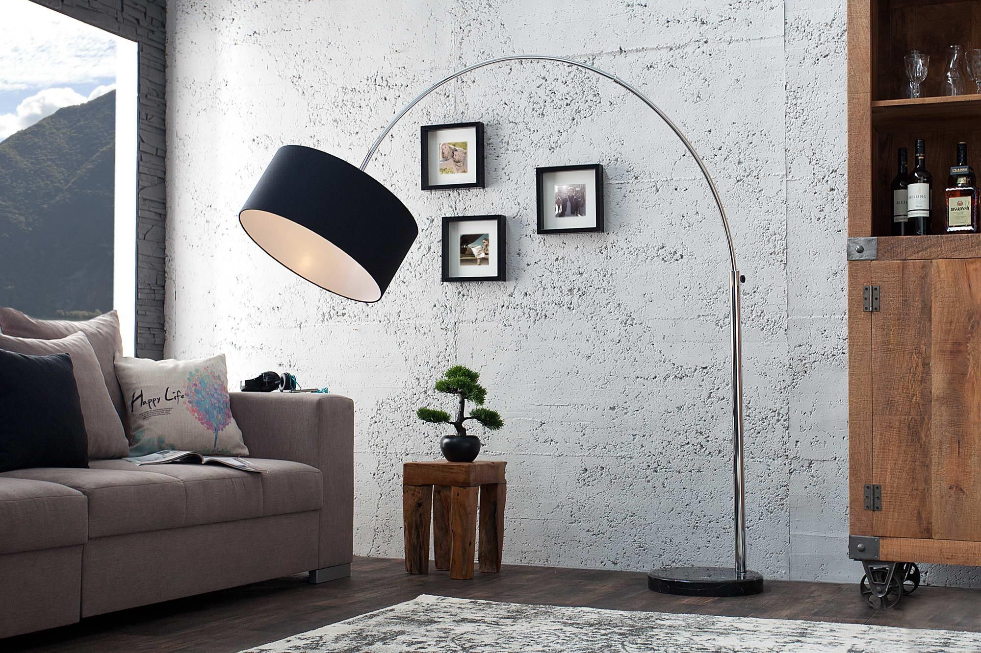 LuxD 16845 Dizajnová stojanová lampa Arch čierna Stojanové svietidlo - ESTILOFINA.SK
