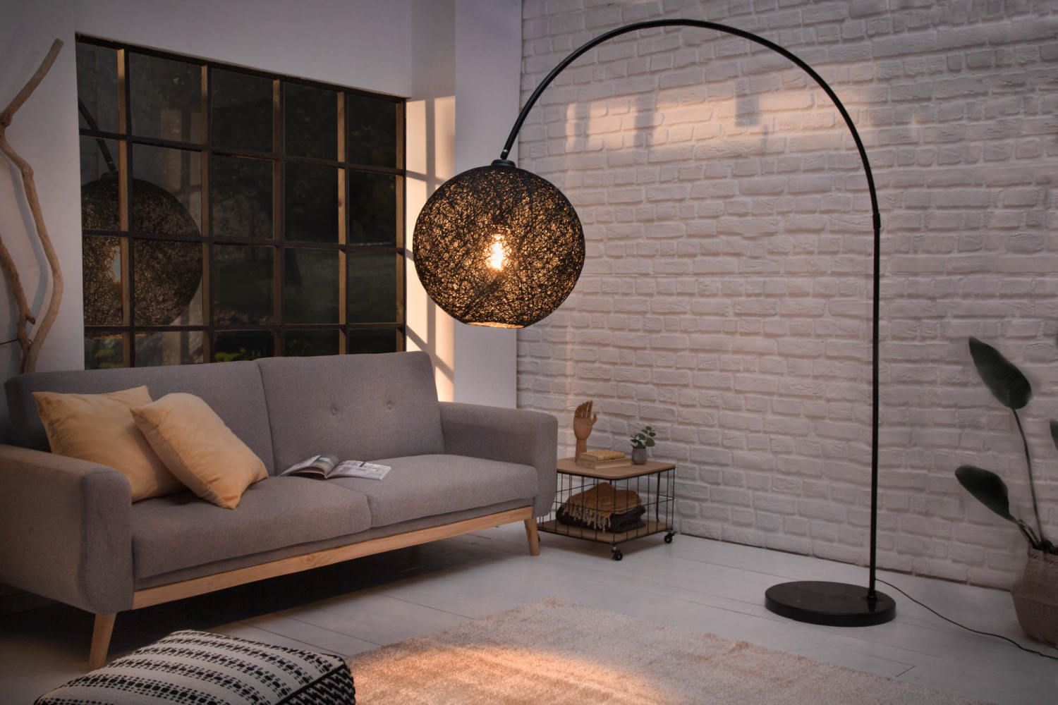 LuxD 24902 Dizajnová stojanová lampa Omari 205 čierna Stojanové svietidlo - ESTILOFINA.SK