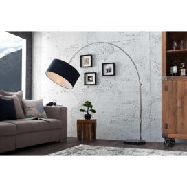 LuxD 16845 Dizajnová stojanová lampa Arch čierna Stojanové svietidlo