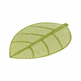 Zelené prestieranie v tvare listu Unimasa, 50 × 33 cm