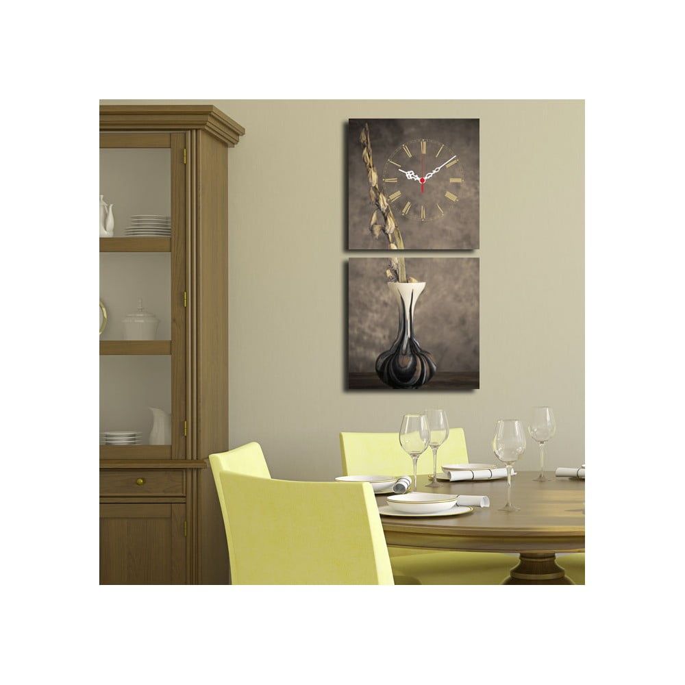 Obrazové hodiny Kompozícia s vázou, 60 × 28 cm - Bonami.sk