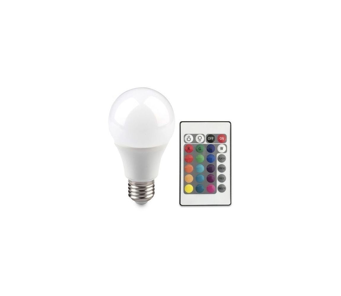  LED RGB žiarovka s diaľkovým ovládačom BULB E27/9W/230V 2700K  - Svet-svietidiel.sk