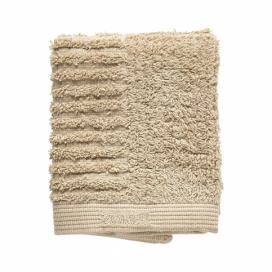 Tmavobéžový bavlnený uterák na tvár Zone Classic, 30 x 30 cm