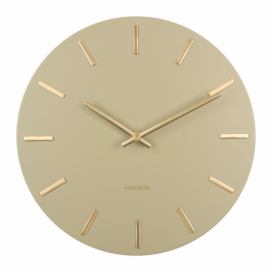 Olivovozelené nástenné hodiny Karlsson Charm, ø 30 cm