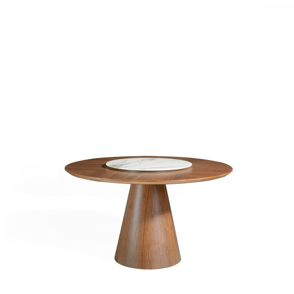 Guľatý jedálenský stôl z masívneho jaseňového dreva Ángel Cerdá Swivel - Bonami.sk