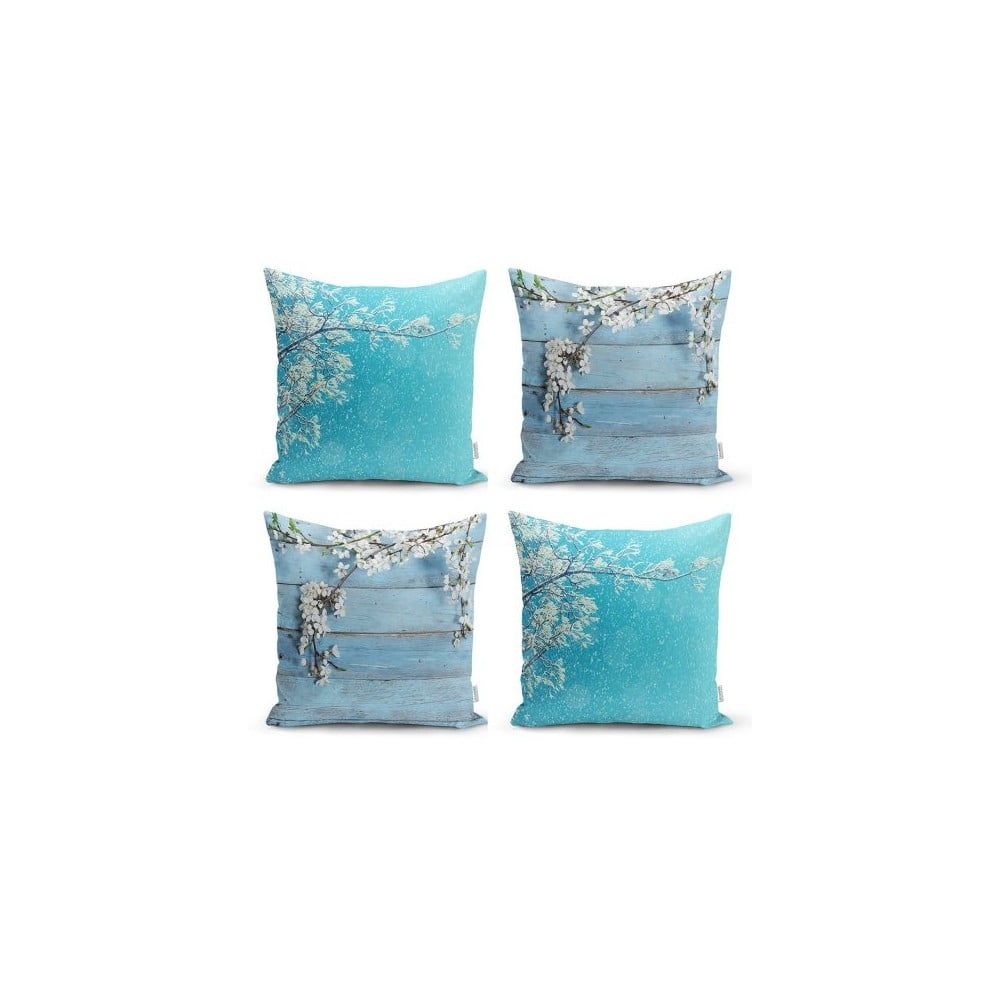 Súprava 4 dekoratívnych obliečok na vankúše Minimalist Cushion Covers Winter Flowers, 45 x 45 cm - Bonami.sk