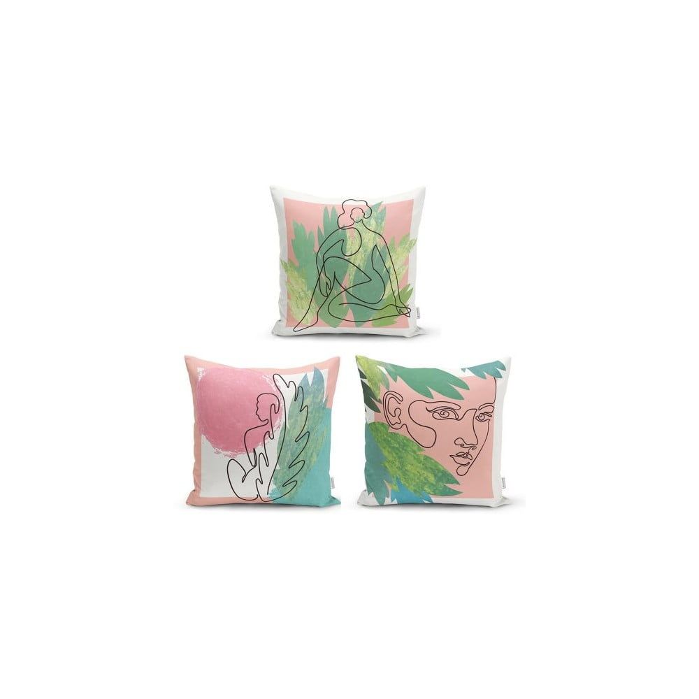 Súprava 3 dekoratívnych obliečok na vankúše Minimalist Cushion Covers Colourful Minimalist, 45 x 45 cm - Bonami.sk