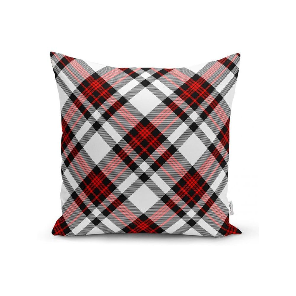 Červeno-sivá dekoratívna obliečka na vankúš Minimalist Cushion Covers Flannel, 35 x 55 cm - Bonami.sk