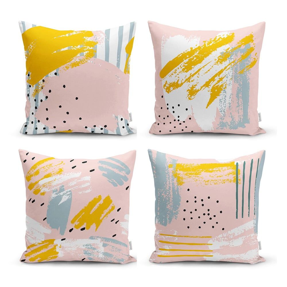 Súprava 4 dekoratívnych obliečok na vankúše Minimalist Cushion Covers Pastel Design, 45 x 45 cm - Bonami.sk