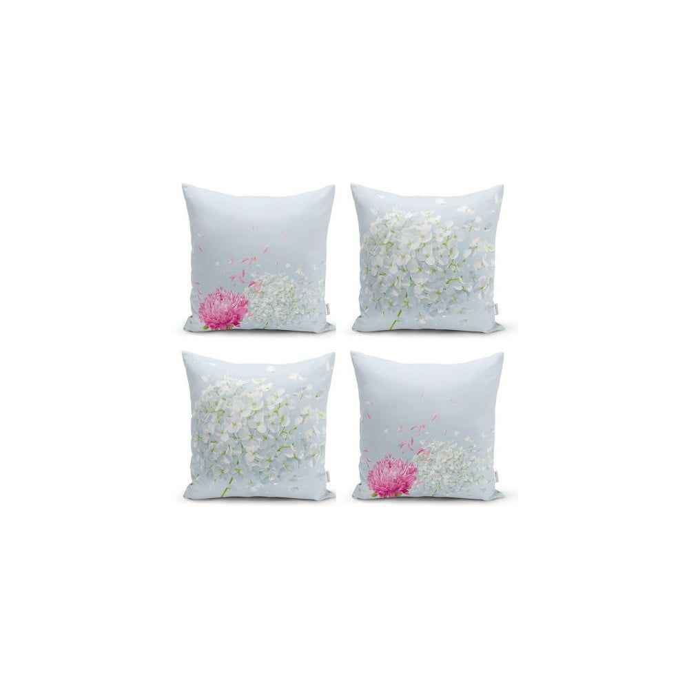 Súprava 4 dekoratívnych obliečok na vankúše Minimalist Cushion Covers Soft Flowers, 45 x 45 cm - Bonami.sk