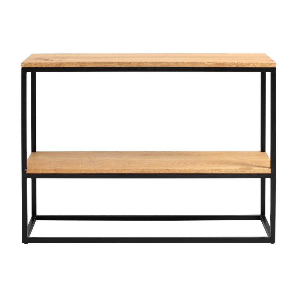 Čierny konzolový stolík z dubového dreva Custom Form Julita - Bonami.sk