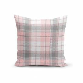 Sivo-ružová dekoratívna obliečka na vankúš Minimalist Cushion Covers Flannel, 35 x 55 cm
