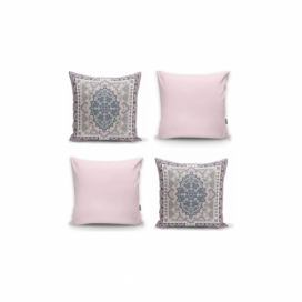 Súprava 4 dekoratívnych obliečok na vankúše Minimalist Cushion Covers Pink Ethnic, 45 x 45 cm Bonami.sk