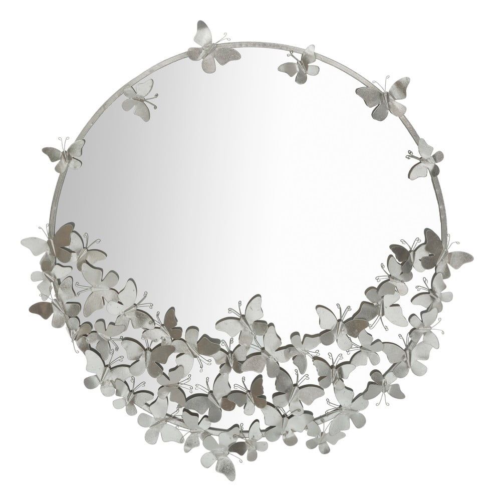 Nástenné zrkadlo v striebornej farbe Mauro Ferretti Round Silver, ø 91 cm - Bonami.sk