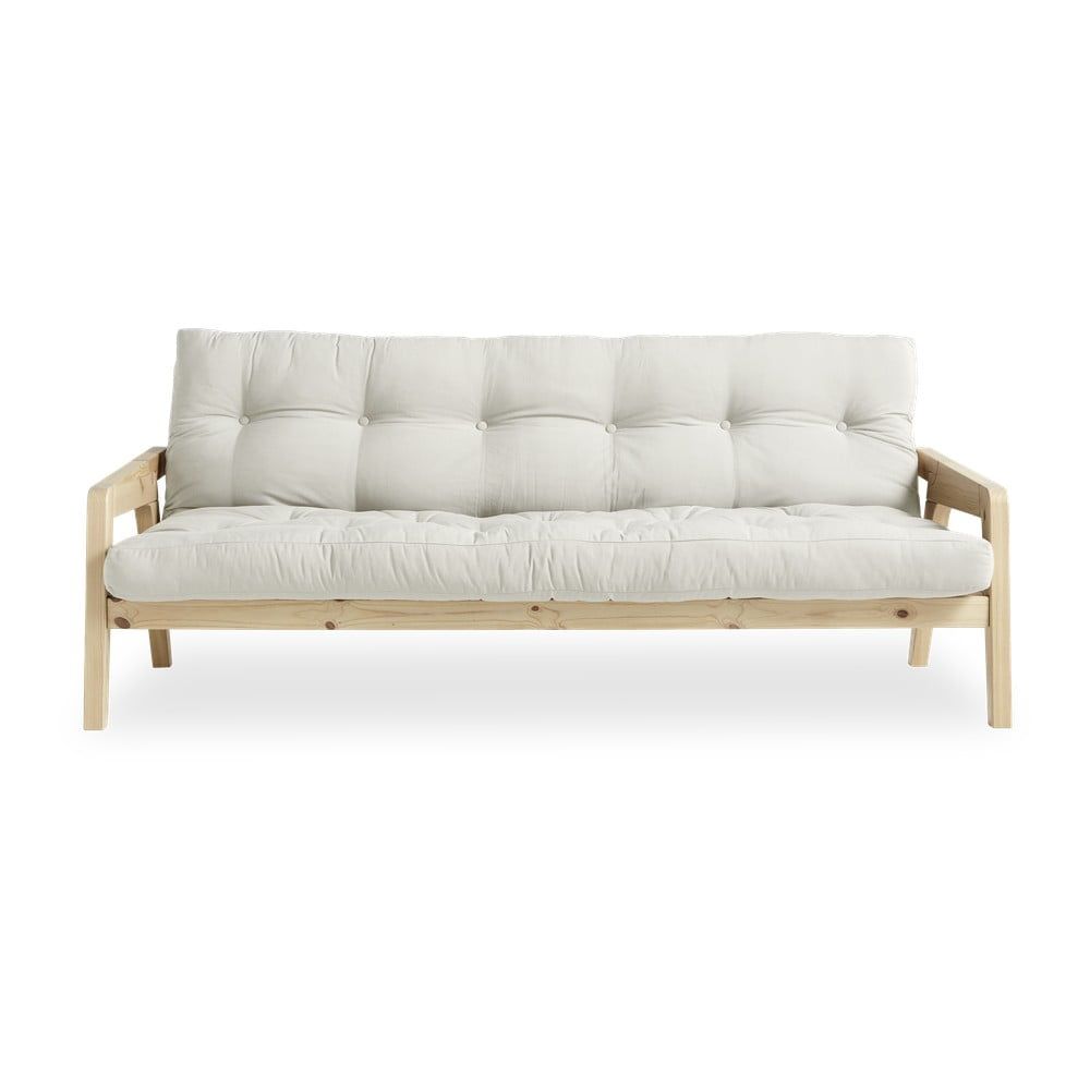 Variabilná rozkladacia pohovka s futónom v bielej farbe Karup Design Grab Natural/Natural - Bonami.sk