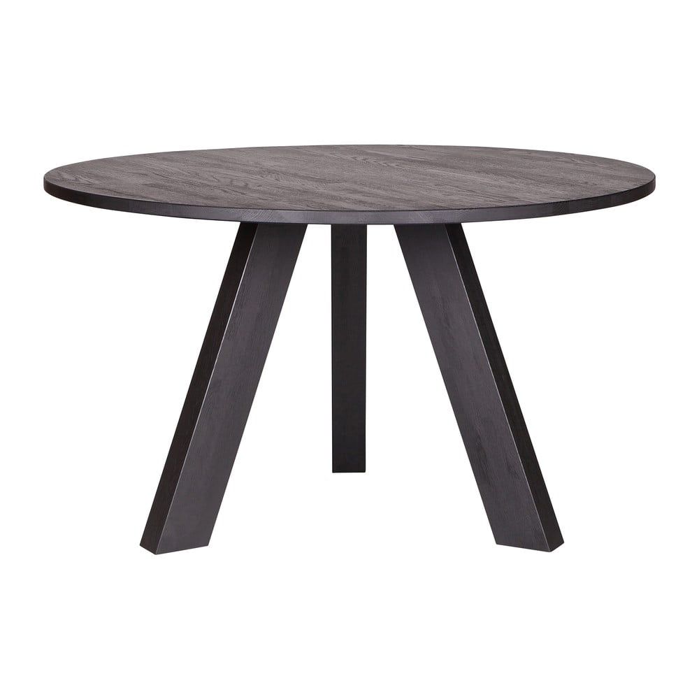 Čierny jedálenský stôl z dubového dreva WOOOD Rhonda, Ø 129 cm - Bonami.sk